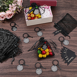 12Pcs Stainless Steel Keychains&nbsp;KEYC-BM0001-07B