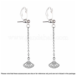 Brass Clip-on Earring Converters Findings&nbsp;KK-Q115-S
