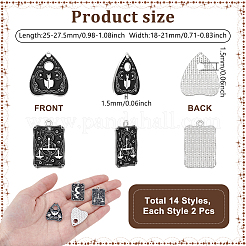 28Pcs Tarot Alloy Enamel Pendants&nbsp;ENAM-NB0002-31P