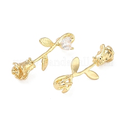Brass Micro Pave Cubic Zirconia Pendants&nbsp;KK-L256-03G