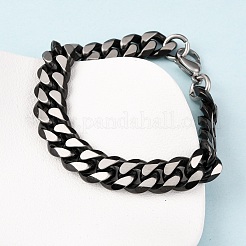 304 Stainless Steel Cuban Link Chain Bracelets for Men Women&nbsp;BJEW-C124-04B-02