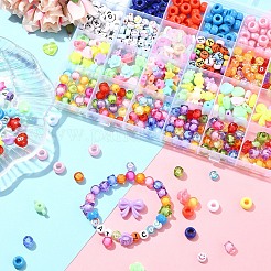 DIY Mixed Shapes Acrylic Beads Bracelets Making Kits&nbsp;DIY-YW0010-97