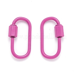 Spray Painted Brass Screw Carabiner Lock Clasps&nbsp;KK-B032-06