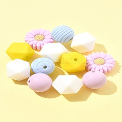 5 Styles Food Grade Eco-Friendly Silicone Beads&nbsp;SIL-FS0001-24