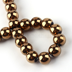 Electroplate Transparent Glass Beads Strands&nbsp;X-EGLA-Q062-8mm-D03