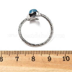 Natural Apatite & Rose Quartz Finger Rings&nbsp;RJEW-A068-03P-03