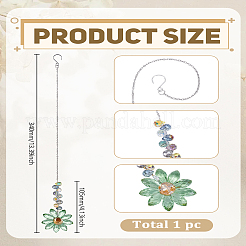 1Pc Glass Flower Hanging Ornaments&nbsp;HJEW-LP0002-65E