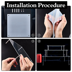 3 Bags 3 Styles Acrylic Square Dessert Display Easels&nbsp;ODIS-FG0002-15