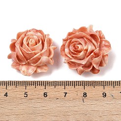 Synthetic Coral Dyed Carved Beads&nbsp;SHEL-Z003-03C