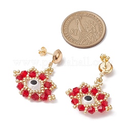Glass Seed Beads Stud Earrings&nbsp;EJEW-MZ00270-02