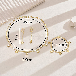 Sweetheart Brass Heart Design Jewelry Set for Date Night and Everyday Wear&nbsp;QJ5071