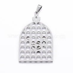 304 Stainless Steel Pendants&nbsp;STAS-F143-06GP