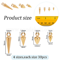 120Pcs 4 Style Brass Pendants&nbsp;KK-AR0004-07