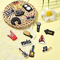 32Pcs 16 Styles Singer Theme PVC Plastic Cabochons&nbsp;FIND-CJ0002-55
