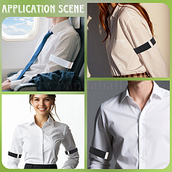 8Pcs 2 Colors Polyester Shirt Sleeve Holders&nbsp;AJEW-CY0002-13