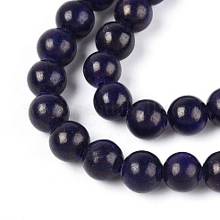 Dyed Natural Mashan Jade Round Beads Strands&nbsp;G-T139-6mm-67H