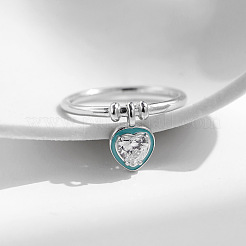 925 Sterling Silver Pave Cubic Zirconia and Enamel Finger Rings&nbsp;FS-WG58235-03
