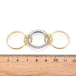 Brass Micro Pave Cubic Zirconia Finger Rings&nbsp;RJEW-D325-01PG-06