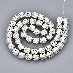Electroplated Natural Lava Rock Beads Strands&nbsp;G-T114-65S