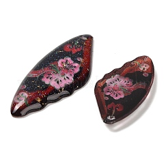 4Pcs 4 Styles Transparent Epoxy Resin Pendants&nbsp;RESI-B032-04C