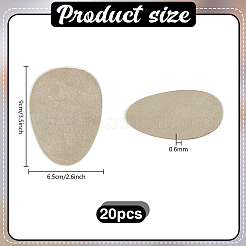 20Pcs Arch Suede Fabric Non-Slip Shoes Pads&nbsp;AJEW-PH0007-57B