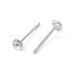 Rack Plating Brass Stud Earring Findings&nbsp;KK-G433-05D-P