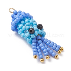 Handmade Glass Seed Beaded Octopus Shape Pendants&nbsp;PALLOY-MZ00934