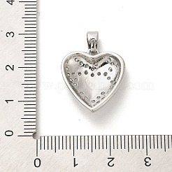Rack Plating Brass Micro Pave Clear Cubic Zirconia Pendants&nbsp;KK-M276-05P