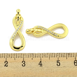 Rack Plating Brass Micro Pave Cubic Zirconia Pendants&nbsp;KK-B091-42G