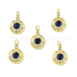 Brass Micro Pave Clear Cubic Zirconia Pendants&nbsp;KK-E068-VF326
