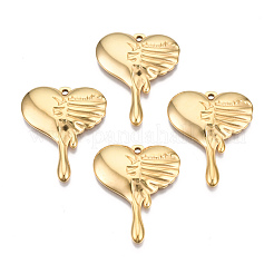 Ion Plating(IP) 201 Stainless Steel Pendants&nbsp;STAS-N098-065LG