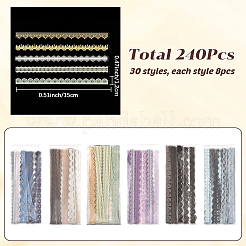 6Bag 6 Styles PET Lace Patterns Decorative Dacals for DIY Scrapbooking&nbsp;AJEW-SP0002-76