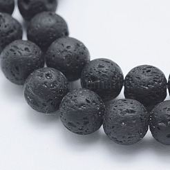 Synthetic Lava Rock Beads Strands&nbsp;G-F549-8mm-B10