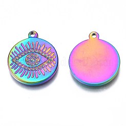 Rainbow Color 304 Stainless Steel Pendants Rhinestone Settings&nbsp;STAS-S119-096