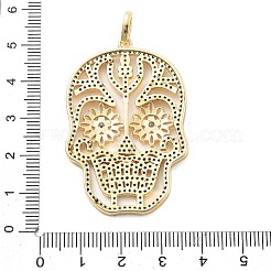 Brass Micro Pave Cubic Zirconia Pendants&nbsp;KK-L209-102G-01