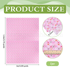Flower Pattern Cotton Fabric&nbsp;DIY-WH0591-275D