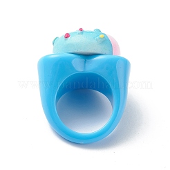 Cute 3D Resin Finger Ring&nbsp;RJEW-JR00538-01