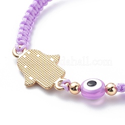 Adjustable Nylon Thread Cord Braided Beaded Bracelets&nbsp;BJEW-JB08741-01