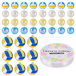 40Pcs 4 Colors Opaque Acrylic Beads&nbsp;MACR-TA0002-70