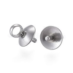 201 Stainless Steel Cup Pearl Peg Bails Pin Pendants&nbsp;STAS-E030-5