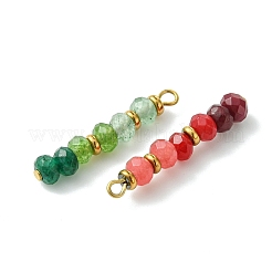 7Pcs 7 Colors Gradient Color Dyed Natural Malaysia Jade Pendants&nbsp;PALLOY-JF05551