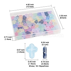 120Pcs 9 Colors Transparent Spray Paint Glass Beads&nbsp;GLAA-FS0002-12C