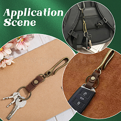 4Pcs 2 Colors Alloy U Shape Belt Hook Keychain&nbsp;KEYC-SC0001-18