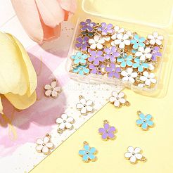 40Pcs 4 Colors Alloy Enamel Charms&nbsp;ENAM-FS0003-37