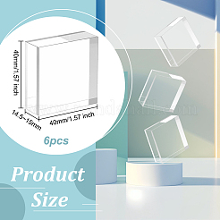 Square Transparent Acrylic Jewelry Display Pedestals&nbsp;LS-ODIS-WH0001-47A