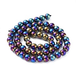 Electroplated Dyed & Heated Natural Black Agate Beads Strands&nbsp;G-Z038-B05-01FR