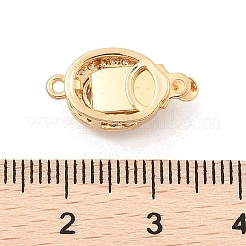 Brass Micro Pave Cubic Zirconia Box Clasps&nbsp;KK-C080-12G-02