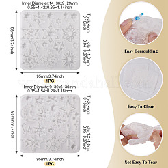 2Pcs 2 Styles Snowflake Series DIY Silicone Ornaments Pendant Molds&nbsp;SIMO-TA0001-13