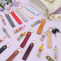 28Pcs PU Leather Keychain & Silicone Pendant Decorations&nbsp;HJEW-GA00096