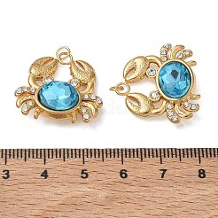 304 Stainless Steel with Aquamarine Rhinestone Pendants&nbsp;RB-CBA18B4-02G